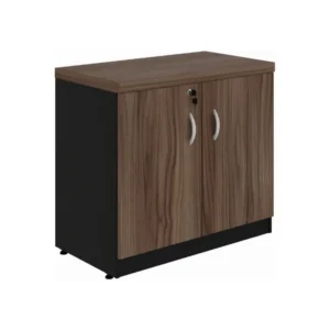 Armário Baixo 40mm 2 Portas Escritório Multiuso Home Office 74x80x42cm com chave 1 prateleira interna