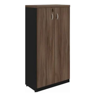 Armário Alto 40mm 2 Portas Escritório Multiuso Home Office 160x80x42cm com chave 1 prateleira interna