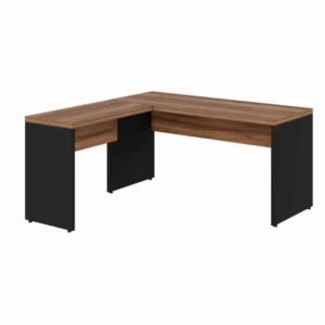 Mesa em L para Escritório Home Office com Pé Painel Tampo MDP 40mm Reforçado e Estrutura 25mm