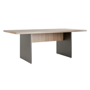 Mesa Diretor Reunião Escritório Corporativa retangular 200x100cm 6 a 8 Lugares Tampo de madeira 40mm pés painel reforçado 25mm