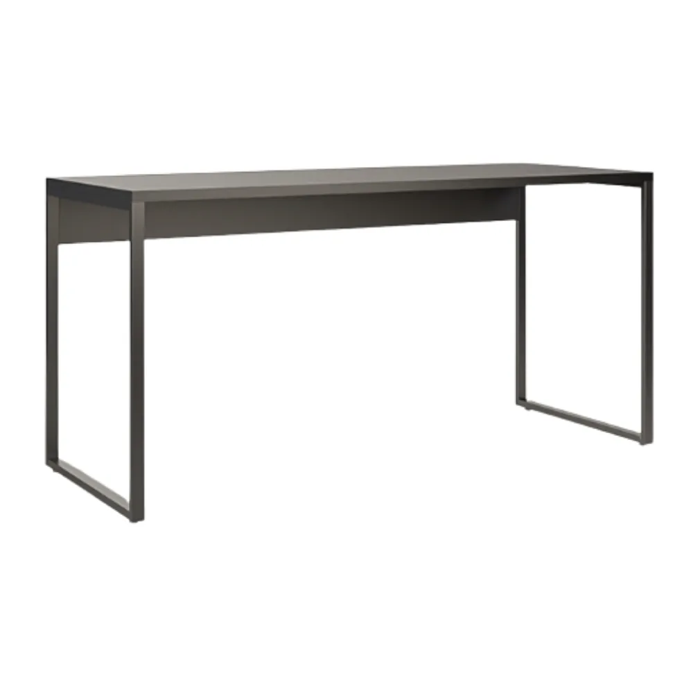 Mesa para Escritório escrivaninha Reta estilo Industrial Corporativa Home Office tampo madeira 25 mm pés aço reforçado 30x20mm