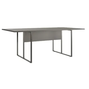 Mesa Diretor Reunião Escritório Corporativa estilo Industrial retangular 200x100cm 6 a 8 Lugares Tampo de madeira 40mm pés aço 30x20mm